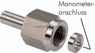 Manometer-Schneidringverschr. 8 L-G 1/4", ohne Mutter & Schneidring, 1.4571