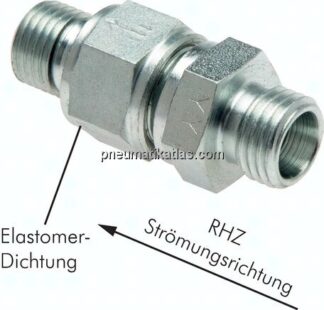 Hydraulik-Rückschlagventil 6 L (M12x1,5)-G 1/8", ohne Mutter & Schneidring, Stahl verzinkt
