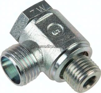 Winkel-Schwenkverschraubung G 1/8"-4 LL (M8x1), ohne Mutter & Schneidring, Stahl verzinkt
