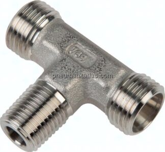 T-Schneidringverschraubung R 1/8"-6 L (M12x1,5), ohne Mutter & Schneidring, 1.4571