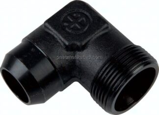 Winkel-Anschweißverschraubung 6 L (M12x1,5), ohne Mutter & Schneidring, Stahl phosphatiert