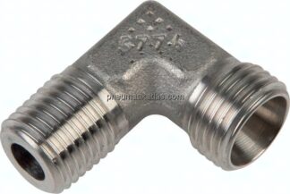 Winkel-Schneidringverschraub. M 16x1,5 (konisch)-10 S (M18x1,5), ohne Mutter & Schneidring, Stahl ve