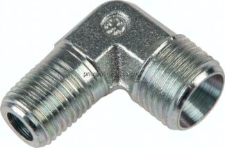 Winkel-Schneidringverschraub. R 1/4"-12 LL (M16x1), ohne Mutter & Schneidring, Stahl verzinkt