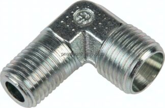 Winkel-Schneidringverschraub. NPT 1-1/2"-38 S (M52x2), ohne Mutter & Schneidring, Stahl verzinkt