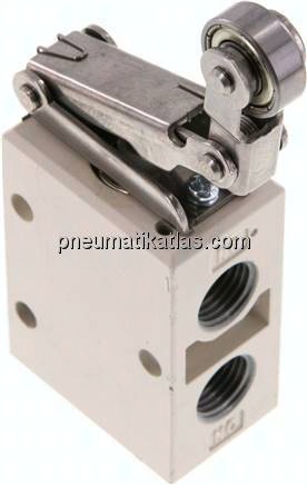 3/2-Wege Endschalter G 1/4", Leerrücklaufrolle, Rolle aus Stahl (kugelgelagert)