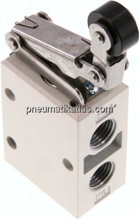 3/2-Wege Endschalter G 1/4", Leerrücklaufrolle, Rolle aus Kunststoff