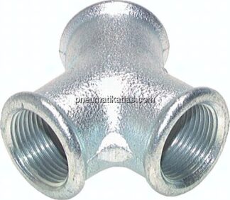 Y-Stück Rp 3/8" (IG), Temperguss verzinkt