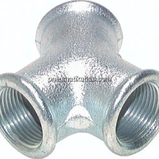 Y-Stück Rp 3/8" (IG), Temperguss verzinkt