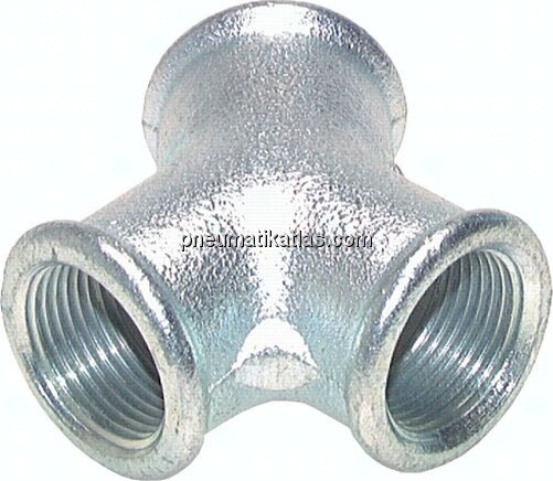 Y-Stück Rp 3/8" (IG), Temperguss verzinkt