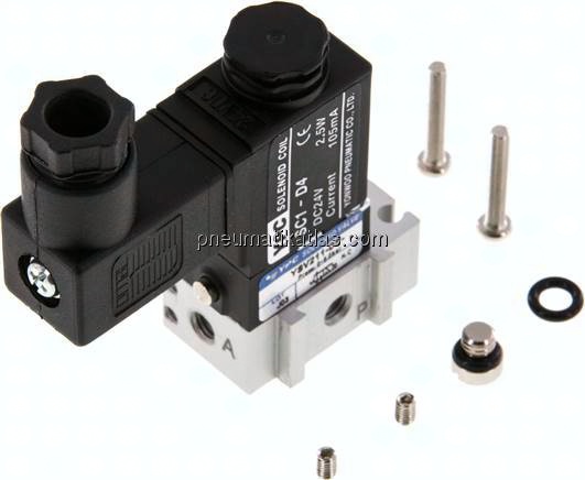 3/2-Wege Magnetventil, M 5, Federrückstellung (NC), 230 V AC