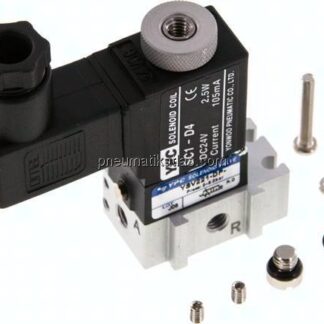 3/2-Wege Magnetventil, M 5, Federrückstellung (NO), 230 V AC