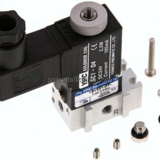 3/2-Wege Magnetventil, M 5, Federrückstellung (NO), 12 V DC