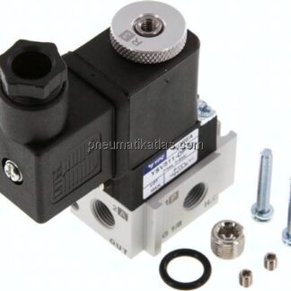 3/2-Wege Magnetventil, G 1/8", Federrückstellung (NC), 12 V DC