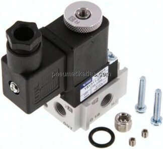 3/2-Wege Magnetventil, G 1/8", Federrückstellung (NC), 24 V DC