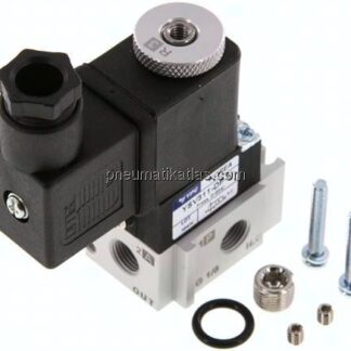 3/2-Wege Magnetventil, G 1/8", Federrückstellung (NC), 24 V DC