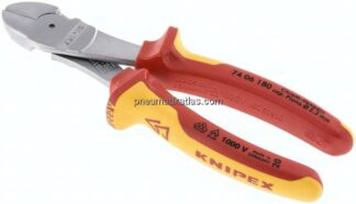 Kraft-Seitenschneider, verchromt mit 2K-Griffen, VDE-geprüft bis 1000V, 180mm