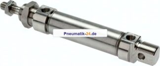 ISO 6432-Zylinder, Edelstahl, Kolben 16mm, Hub 250mm