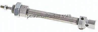 ISO 6432-Zylinder, einfachwirkend, Kolben 8mm, Hub 40mm