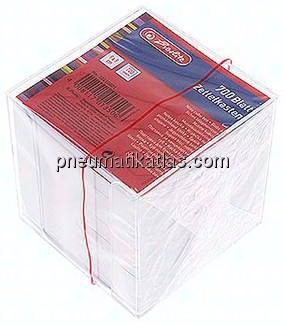 HERLITZ transparente Zettelbox, 9 x 9 cm, 700 Blatt