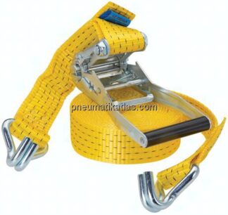 Ratschen-Zurrgurt (50mm) 8m, 5.000daN, Druckratsche, 2-teilig mit Spitzhaken