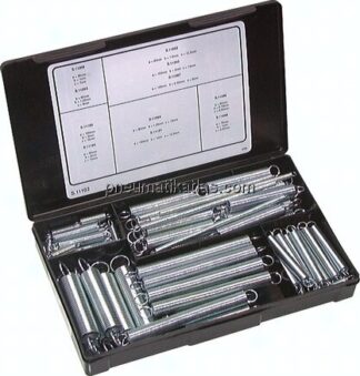 Zugfeder-Sortiment, 147 Stück, Ø 5 - 19 mm