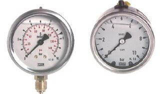 Glycerin-Manometer (auch für Vakuum)