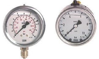 Glycerin-Manometer (auch für Vakuum)