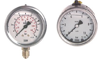 Glycerin-Manometer (auch für Vakuum)