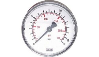 Manometer, waagerecht (auch für Vakuum)