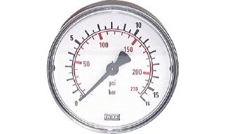 Manometer, waagerecht (auch für Vakuum)