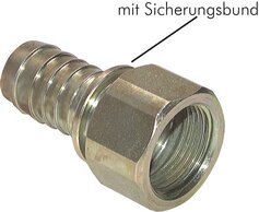 Aufschraubschlauchtüllen mit Sicherungsbund (festes Innengewinde)