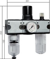 Wartungseinheiten 3-teilig - Multifix-Baureihe 2|5800 l/min*****