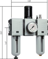 Wartungseinheiten 3-teilig - Futura-Baureihe 2|3500 l/min