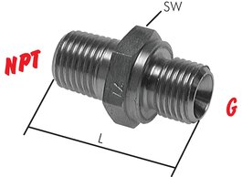 Doppelnippel mit G-Gewinde / NPT-Gewinde|PN 40