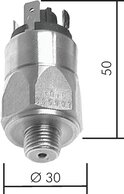 Edelstahl-Druckschalter - Flachstecker|bis 200 bar