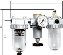 Wartungseinheiten 3-teilig - Standard|bis 18500 l/min