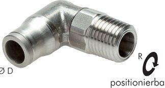 L-Steckverschraubungen, NPT-Gewinde (positionierbar)|ES