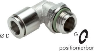 L-Steckverschraubungen, zylindrisches Gewinde (positionierbar)|ES