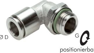 L-Steckverschraubungen, zylindrisches Gewinde (positionierbar)|ES