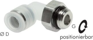 L-Steckverschraubungen, zylindrisches Gewinde|PP