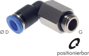 L-Steckverschraubungen, lang, zylindrisches Gewinde|Standard