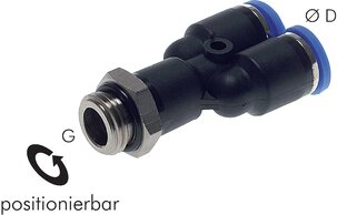 Y-Steckverschraubungen, zylindrisches Gewinde|Standard