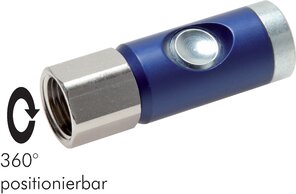 Sicherheits-Druckknopfkupplungsdosen mit Innengewinde|NW 7,2