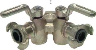 Doppelkükenhähne mit Kompressorkupplung (DIN 3487)|42 mm