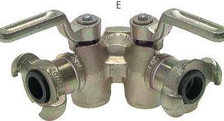 Doppelkükenhähne mit Kompressorkupplung (DIN 3487)|42 mm