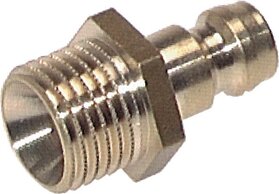 Kupplungsstecker, Außengewinde gerade|DN 6 (9 mm Zapfen)