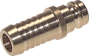 Kupplungsstecker mit Schlauchtülle ohne Ventil|DN 9 (13 mm Zapfen)