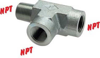 T-Stücke mit NPT-Gewinde (außen / innen / innen)|bis 350 bar