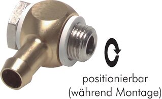 Winkel-Gewindetüllen, schwenkbar|PN 16