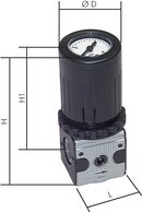 Manometerregler - Multifix|bis 2100 l/min**